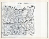 Iowa County Map, Wisconsin State Atlas 1933c